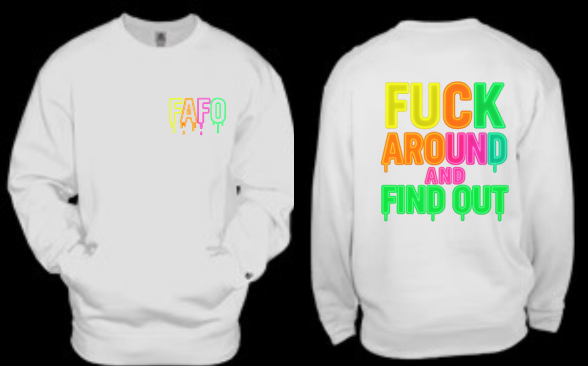 FAFO CREWNECK WITH POCKET