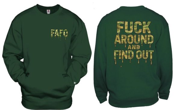 FAFO CREWNECK WITH POCKET