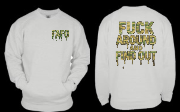 FAFO CREWNECK WITH POCKET
