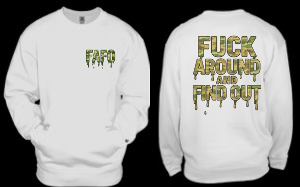 FAFO CREWNECK WITH POCKET
