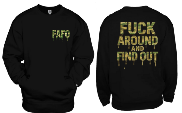 FAFO CREWNECK WITH POCKET