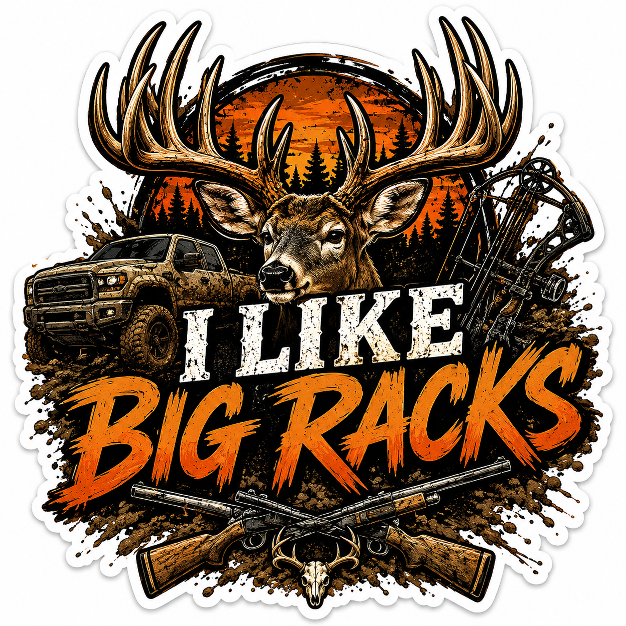 I Like Big Racks Sticker