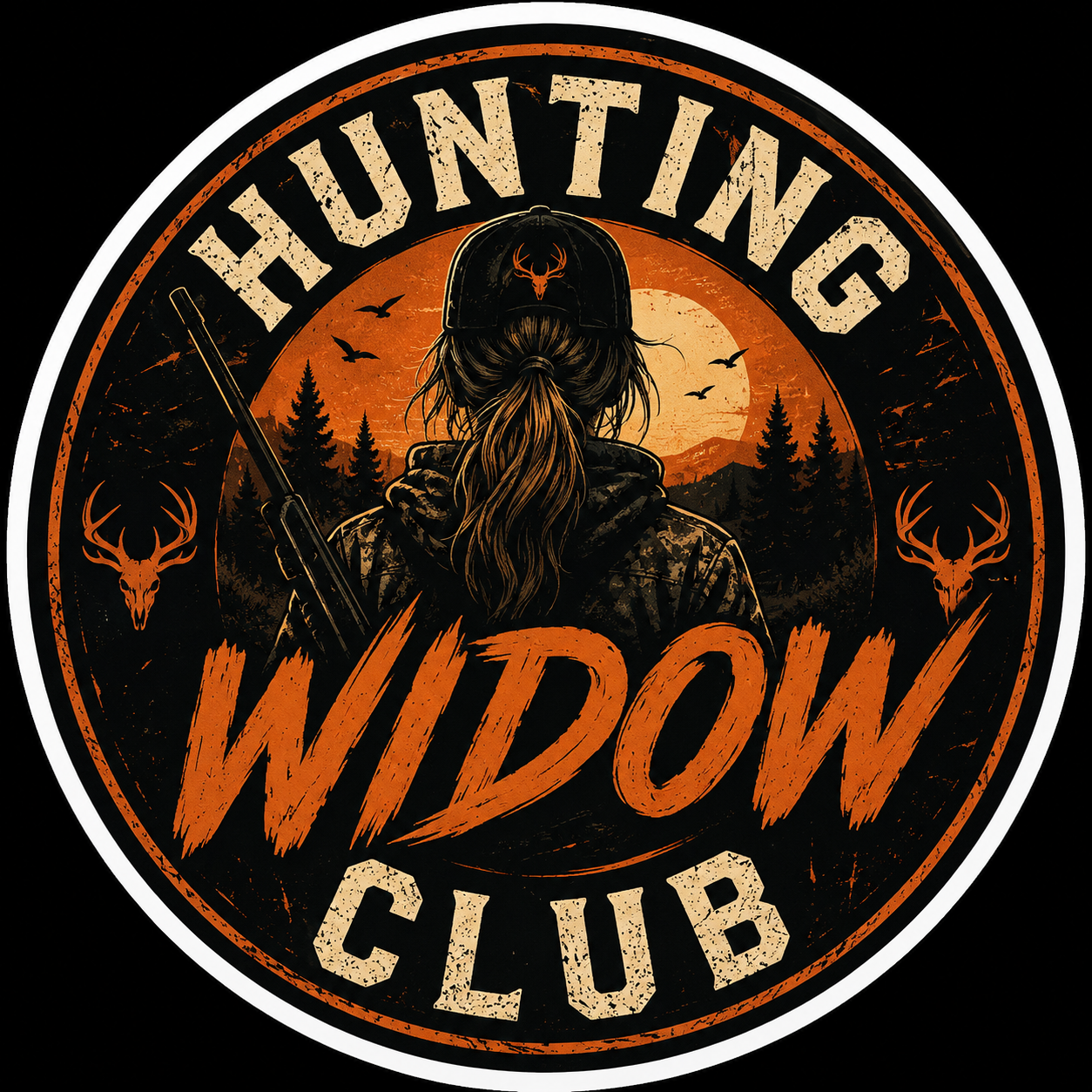 Hunting Widow Club Sticker